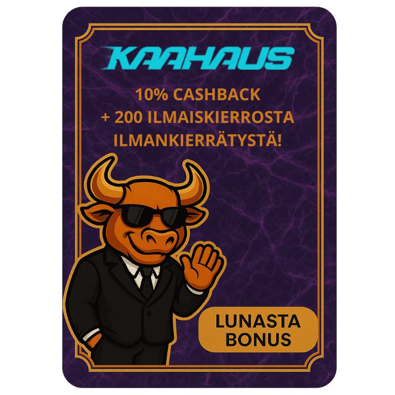 Kaahaus Kasino ilmaiskierrosbonukset ja cashback-edut
